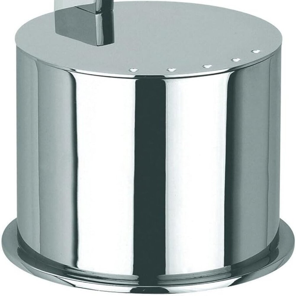 Kubic Solid Brass Vanity Jar No. 1 – Medium – Polished Chrome Finish